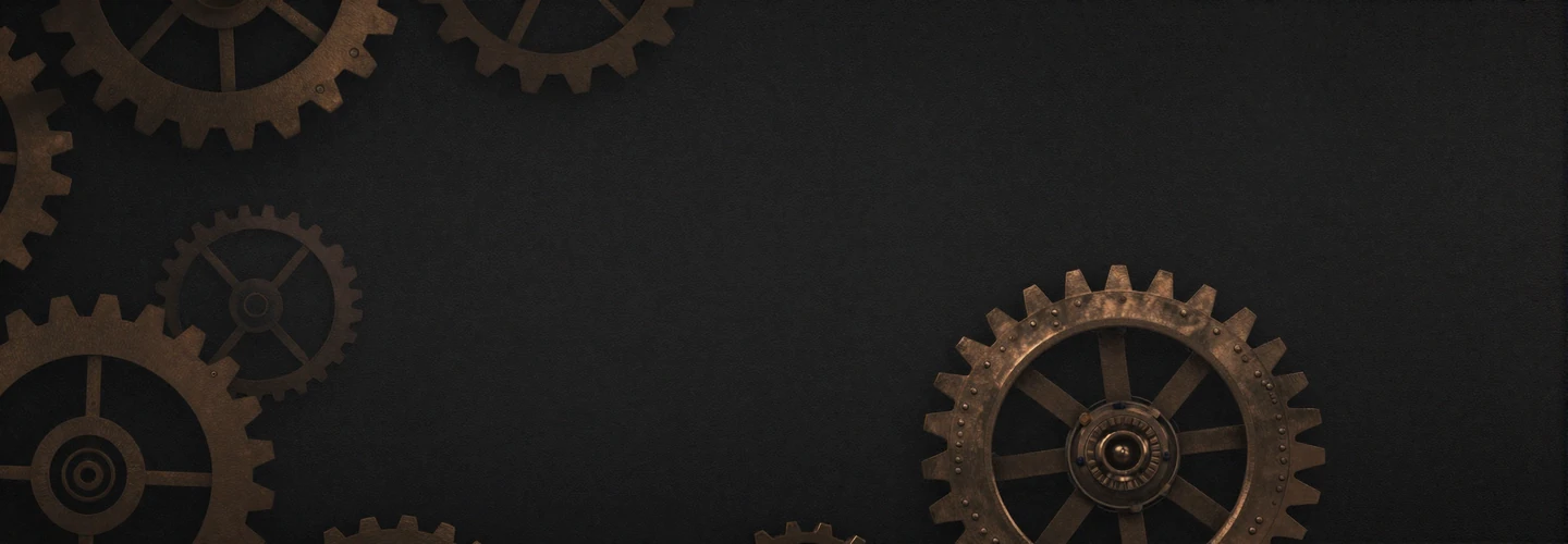 Verantwortungsvolles Spielen Hintergrund mit dezenten Steampunk-Elementen